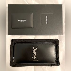 YSL Saint Laurent leather continental wallet, Authentic in good condition